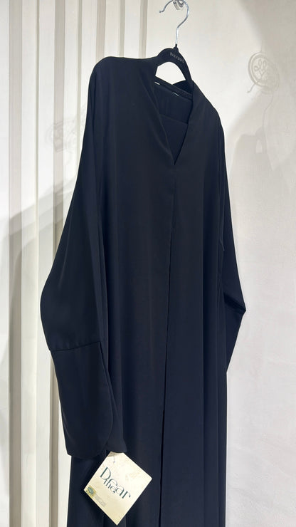 Classic Black Moroccan Chiffon Abaya