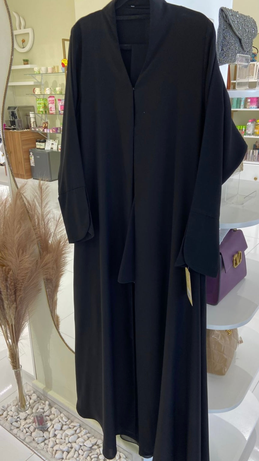 Classic Black Moroccan Chiffon Abaya