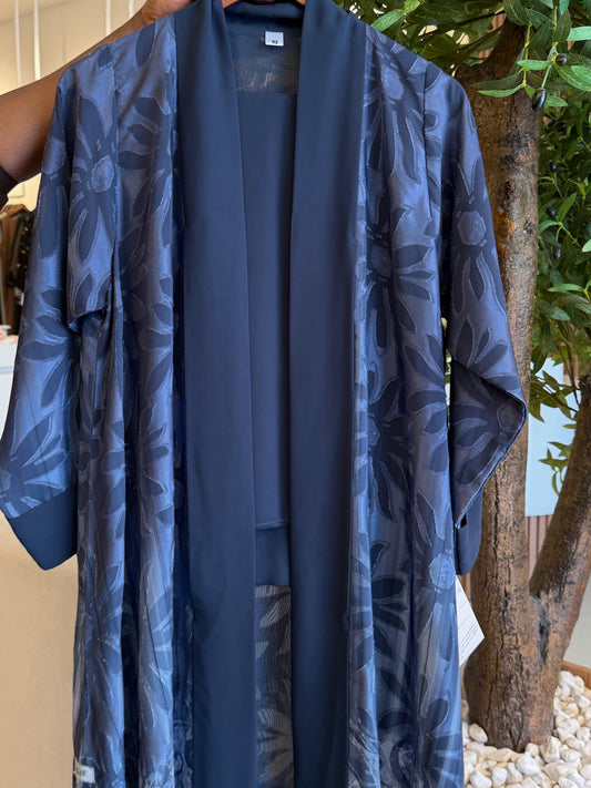 Chiffon Abaya - Blue