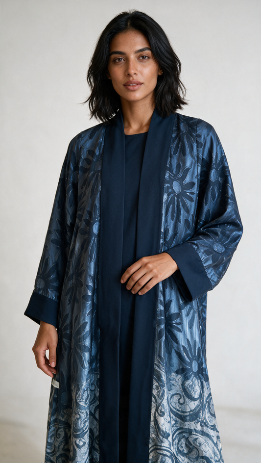 Chiffon Abaya - Blue