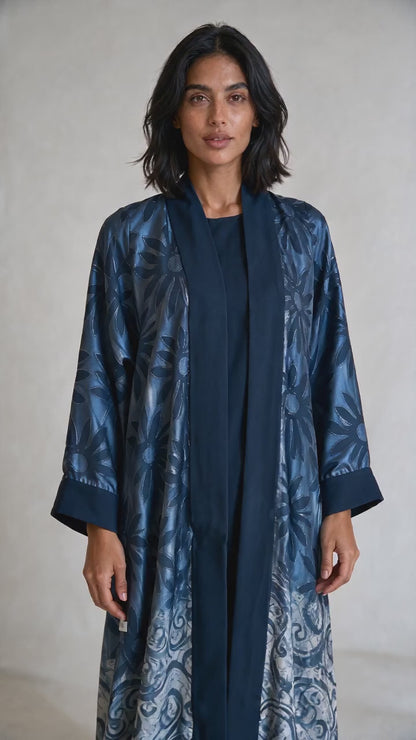 Chiffon Abaya - Blue