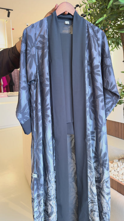 Chiffon Abaya - Blue