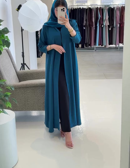 Classic Black Moroccan Chiffon Abaya